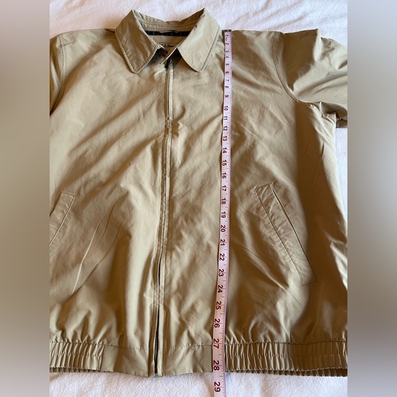L.L. Bean Men's Size L Khaki Warm-Up Harrington Bomber Style, Classic, Preppy - Picture 11 of 13